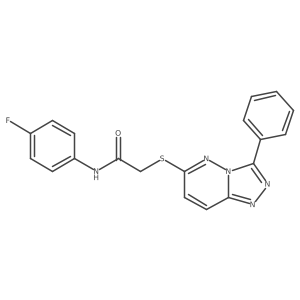 N-(4-fluorophenyl)-2-((3-phenyl-[1,2,4]triazolo[4,3-b]pyridazin-6-yl)thio)acetamide结构式