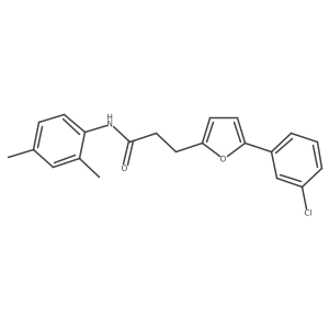 3-(5-(3-Chlorophenyl)-2-furyl)-N-(2,4-dimethylphenyl)propanamide结构式
