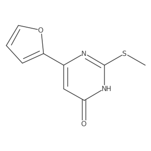 6-(furan-2-yl)-2-(methylthio)pyrimidin-4(3H)-one结构式