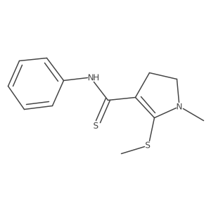 4,5-Dihydro-1-methyl-2-(methylthio)-N-phenyl-1H-pyrrole-3-carbothioamide结构式