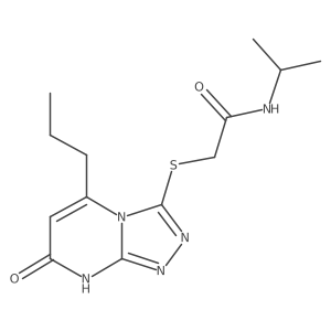 N-isopropyl-2-((7-oxo-5-propyl-7,8-dihydro-[1,2,4]triazolo[4,3-a]pyrimidin-3-yl)thio)acetamide结构式