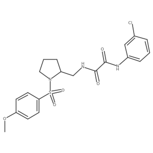 N1-(3-chlorophenyl)-N2-((1-((4-methoxyphenyl)sulfonyl)pyrrolidin-2-yl)methyl)oxalamide Structure