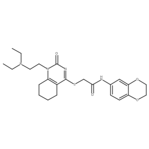 2-((1-(2-(diethylamino)ethyl)-2-oxo-1,2,5,6,7,8-hexahydroquinazolin-4-yl)thio)-N-(2,3-dihydrobenzo[b][1,4]dioxin-6-yl)acetamide Structure
