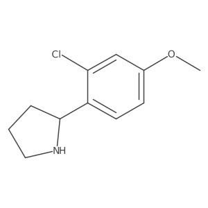 2-(2-Chloro-4-methoxyphenyl)pyrrolidine Structure