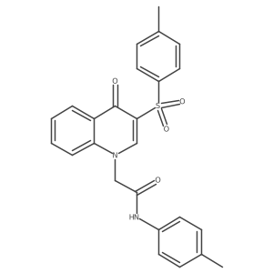 2-(4-oxo-3-tosylquinolin-1(4H)-yl)-N-(p-tolyl)acetamide结构式