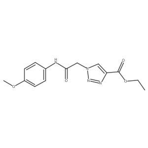 ethyl 1-{[(4-methoxyphenyl)carbamoyl]methyl}-1H-1,2,3-triazole-4-carboxylate Structure