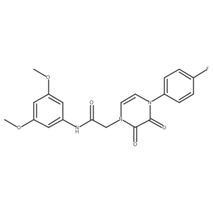 N-(3,5-dimethoxyphenyl)-2-[4-(4-fluorophenyl)-2,3-dioxo-1,2,3,4-tetrahydropyrazin-1-yl]acetamide结构式
