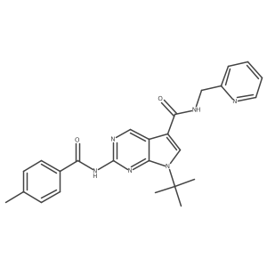 7h-Pyrrolo[2,3-d]pyrimidine-5-carboxamide,7-(1,1-dimethylethyl)-2-[(4-methylbenzoyl)amino]-n-(2-pyridinylmethyl)-结构式