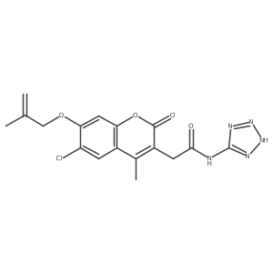 2-{6-chloro-4-methyl-7-[(2-methylprop-2-en-1-yl)oxy]-2-oxo-2H-chromen-3-yl}-N-(1H-tetrazol-5-yl)acetamide Structure