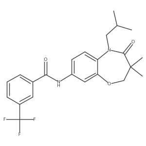 N-(5-isobutyl-3,3-dimethyl-4-oxo-2,3,4,5-tetrahydrobenzo[b][1,4]oxazepin-8-yl)-3-(trifluoromethyl)benzamide Structure