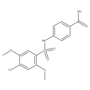 4-{[(4-Chloro-2,5-dimethoxyphenyl)sulfonyl]amino}benzoic acid Structure