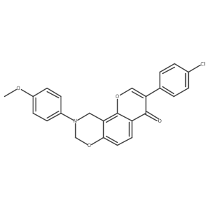3-(4-chlorophenyl)-9-(4-methoxyphenyl)-9,10-dihydrochromeno[8,7-e][1,3]oxazin-4(8H)-one Structure