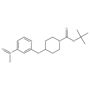 4-(4-Nitro-pyridin-2-yloxy)-piperidine-1-carboxylic acid tert-butyl ester Structure