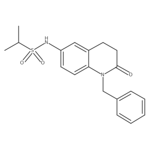 N-(1-benzyl-2-oxo-1,2,3,4-tetrahydroquinolin-6-yl)propane-2-sulfonamide结构式