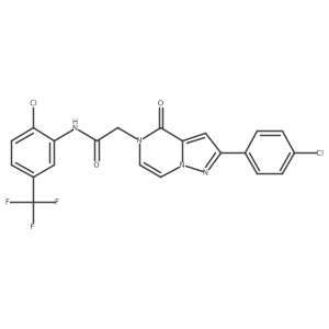 2-[2-(4-chlorophenyl)-4-oxopyrazolo[1,5-a]pyrazin-5(4H)-yl]-N-[2-chloro-5-(trifluoromethyl)phenyl]acetamide Structure