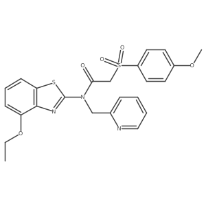 N-(4-ethoxybenzo[d]thiazol-2-yl)-2-((4-methoxyphenyl)sulfonyl)-N-(pyridin-2-ylmethyl)acetamide Structure