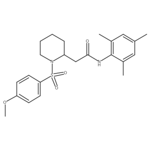 N-mesityl-2-(1-((4-methoxyphenyl)sulfonyl)piperidin-2-yl)acetamide结构式