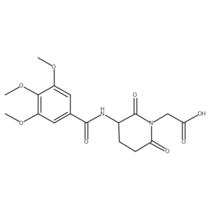(S)-2-(2,6-dioxo-3-(3,4,5-trimethoxybenzamido)piperidin-1-yl)acetic acid Structure