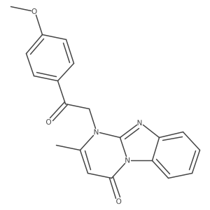1-[2-(4-methoxyphenyl)-2-oxoethyl]-2-methylpyrimido[1,2-a]benzimidazol-4(1H)-one结构式