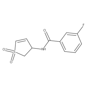 N-(1,1-dioxido-2,3-dihydrothiophen-3-yl)-3-fluorobenzamide结构式