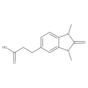3-(1,3-Dimethyl-2-oxo-2,3-dihydro-1H-benzoimidazol-5-yl)-propionic acid结构式