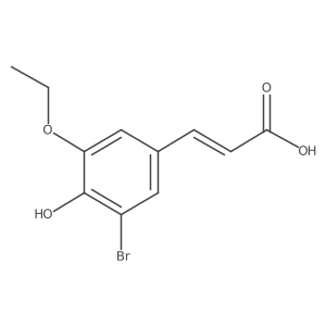 3-(3-Bromo-5-ethoxy-4-hydroxyphenyl)prop-2-enoic acid结构式
