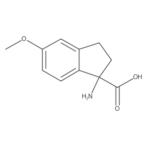 1-Amino-5-methoxyindane-1-carboxylic acid结构式