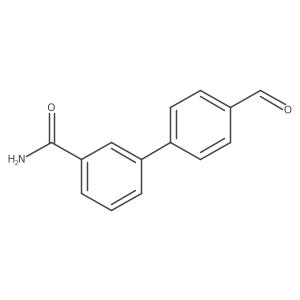 4'-Formyl-3-biphenylcarboxamide结构式