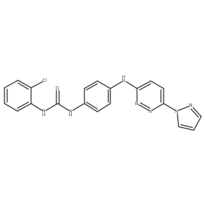 1-(4-((6-(1H-pyrazol-1-yl)pyridazin-3-yl)amino)phenyl)-3-(2-chlorophenyl)urea Structure