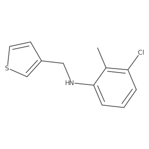 3-chloro-2-methyl-N-(thiophen-3-ylmethyl)aniline结构式