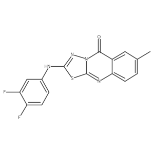 2-[(3,4-difluorophenyl)amino]-7-methyl-5H-[1,3,4]thiadiazolo[2,3-b]quinazolin-5-one结构式