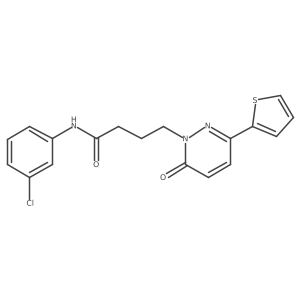 N-(3-chlorophenyl)-4-[6-oxo-3-(thiophen-2-yl)-1,6-dihydropyridazin-1-yl]butanamide Structure