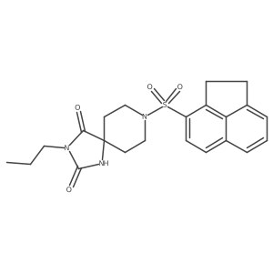 8-((1,2-Dihydroacenaphthylen-3-yl)sulfonyl)-3-propyl-1,3,8-triazaspiro[4.5]decane-2,4-dione结构式