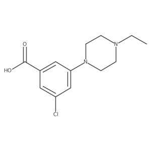 3-Chloro-5-(4-ethylpiperazin-1-yl)benzoic acid结构式