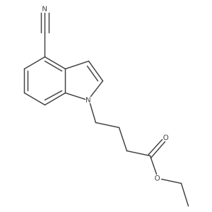 Ethyl 4-(4-cyano-1H-indol-1-yl)butanoate Structure