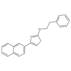 4-(2-Naphthalenyl)-N-(2-phenylethyl)-2-thiazolamine结构式