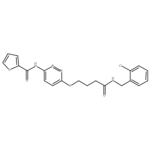 N-(6-((4-((2-chlorobenzyl)amino)-4-oxobutyl)thio)pyridazin-3-yl)thiophene-2-carboxamide结构式