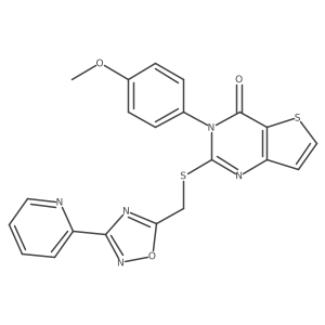 3-(4-methoxyphenyl)-2-({[3-(pyridin-2-yl)-1,2,4-oxadiazol-5-yl]methyl}sulfanyl)-3H,4H-thieno[3,2-d]pyrimidin-4-one Structure