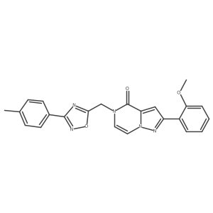 2-(2-methoxyphenyl)-5-{[3-(4-methylphenyl)-1,2,4-oxadiazol-5-yl]methyl}-4H,5H-pyrazolo[1,5-a]pyrazin-4-one Structure