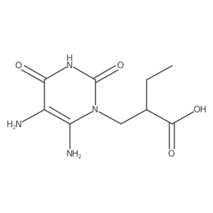 5,6-Diamino-1-(2-ethylcarboxyethyl)-1,3-dihydropyrimidine-2,4-dione结构式