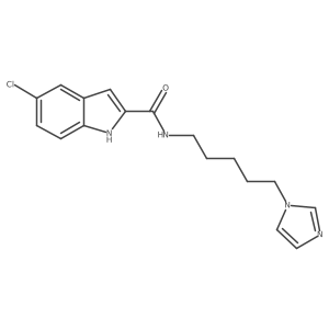 1h-Indole-2-carboxamide,5-chloro-n-[5-(1h-imidazol-1-yl)pentyl]-结构式