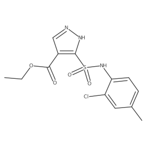 ethyl 5-[(2-chloro-4-methylphenyl)sulfamoyl]-1H-pyrazole-4-carboxylate结构式