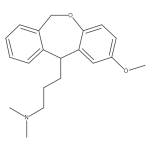 2-Methoxy-11(3-dimethylaminopropyl)-6,11-dihydrodibenzo[b,e]oxepin结构式