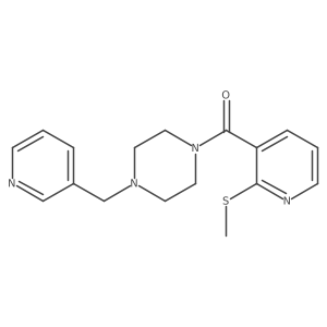1-[2-(Methylsulfanyl)pyridine-3-carbonyl]-4-[(pyridin-3-yl)methyl]piperazine结构式