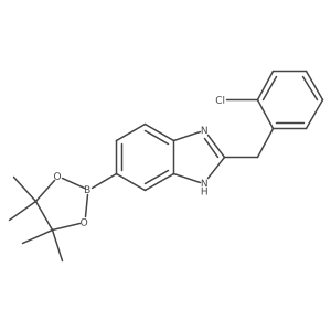 2-[(2-chlorophenyl)methyl]-6-(4,4,5,5-tetramethyl-1,3,2-dioxaborolan-2-yl)-1H-benzimidazole Structure