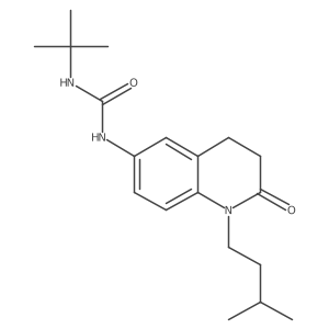 1-(Tert-butyl)-3-(1-isopentyl-2-oxo-1,2,3,4-tetrahydroquinolin-6-yl)urea Structure