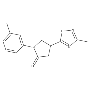 4-(3-Methyl-1,2,4-oxadiazol-5-yl)-1-(3-methylphenyl)pyrrolidin-2-one Structure