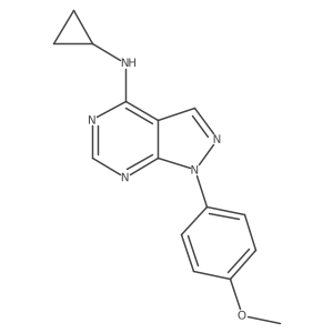 N-cyclopropyl-1-(4-methoxyphenyl)-1H-pyrazolo[3,4-d]pyrimidin-4-amine Structure