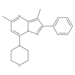 3,5-Dimethyl-7-morpholin-4-yl-2-phenylpyrazolo[1,5-a]pyrimidine结构式