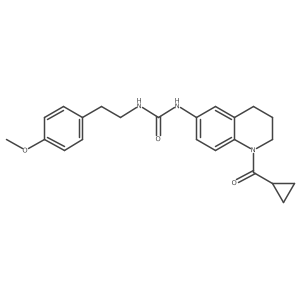 1-(1-(Cyclopropanecarbonyl)-1,2,3,4-tetrahydroquinolin-6-yl)-3-(4-methoxyphenethyl)urea结构式